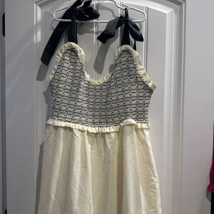 Amazon Black and Cream Maxi Dress